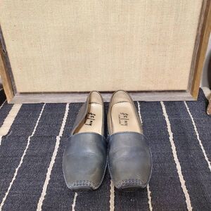 FS NY Teal Blue Driving Loafers Sz 37.5